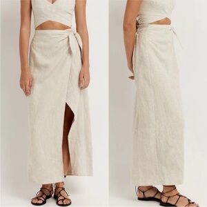DISSH Ivory linen skirt